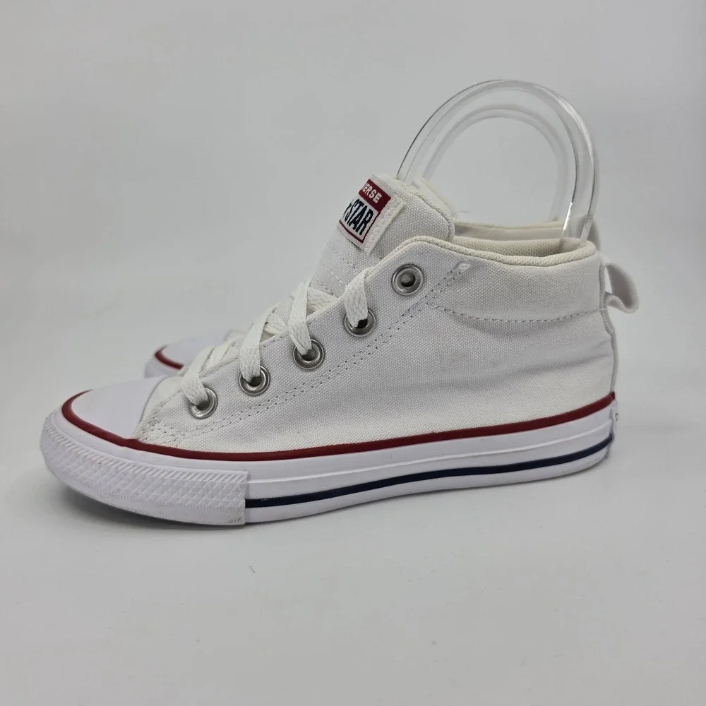 Converse Chuck Taylor All Star Street Mid Kids Shoes Size 1Y White Red Blue
